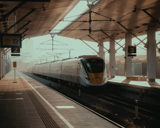 train parking at station