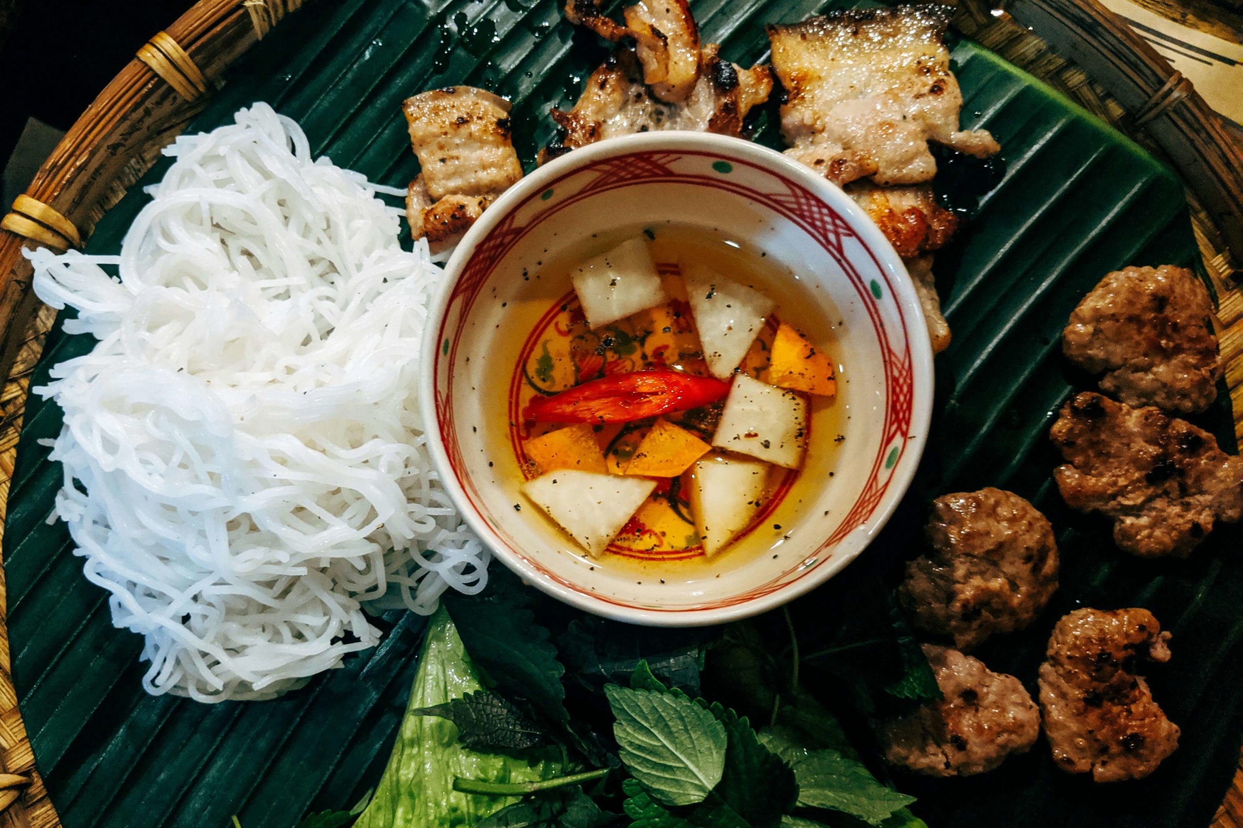 bun cha grilled smokey vietnam food